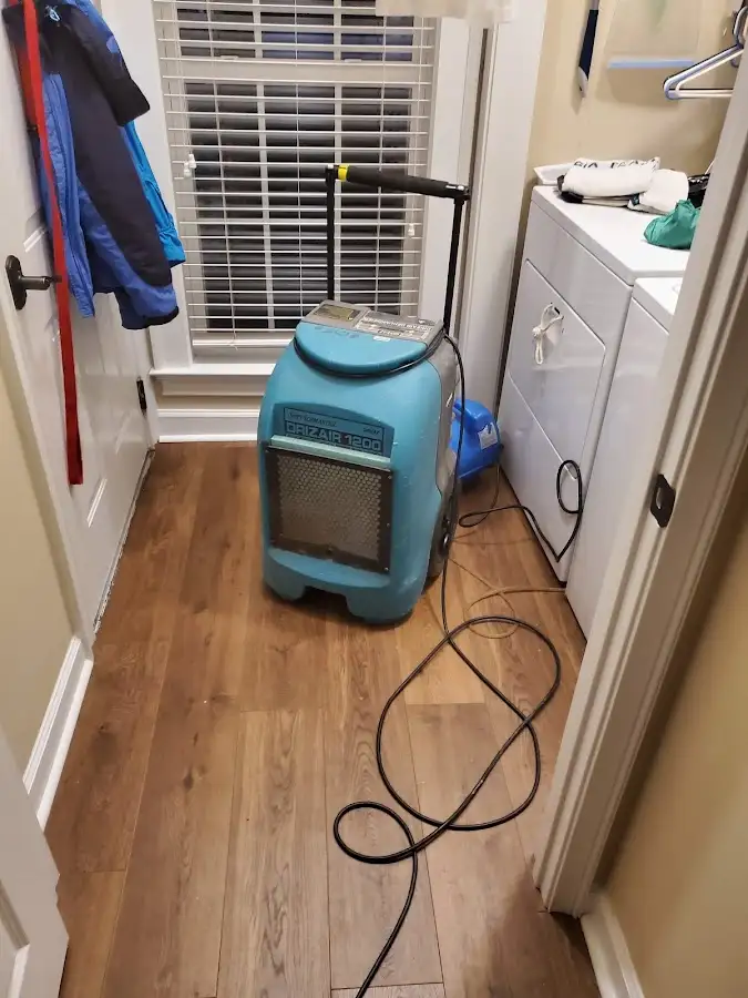 Commercial dehumidifier deployed for Flood Damage Cleanup in Imperial Beach